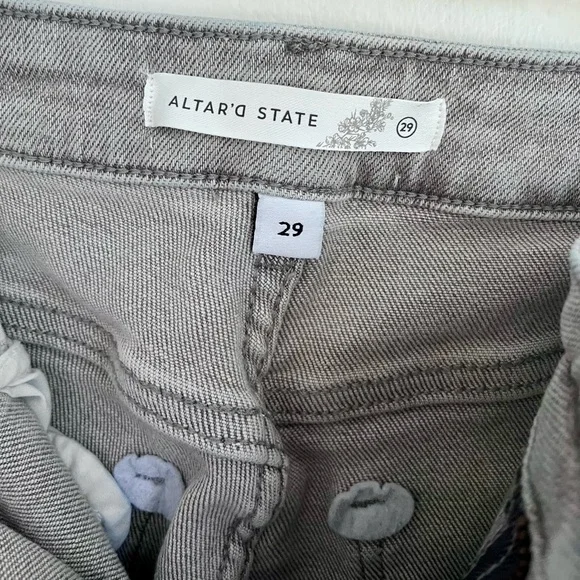 Altar’d State Distressed Wide Leg Jeans in Gray Size 29 EUC! Worn once! - Picture 2 of 5